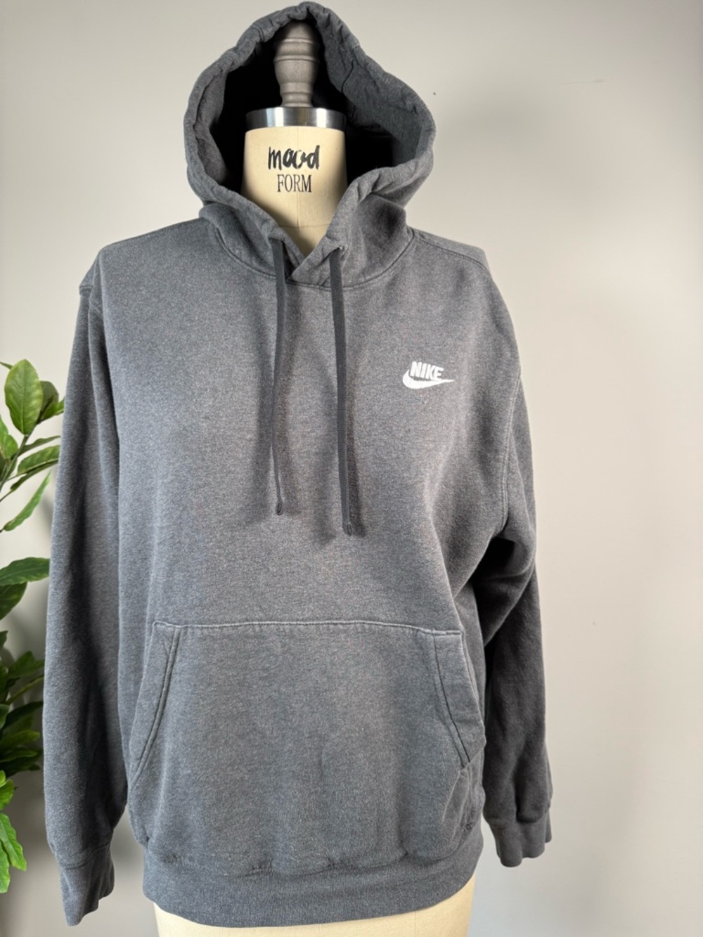 Nike Hoodie Womens Small Gray Pullover Sweatshirt Logo S Casual